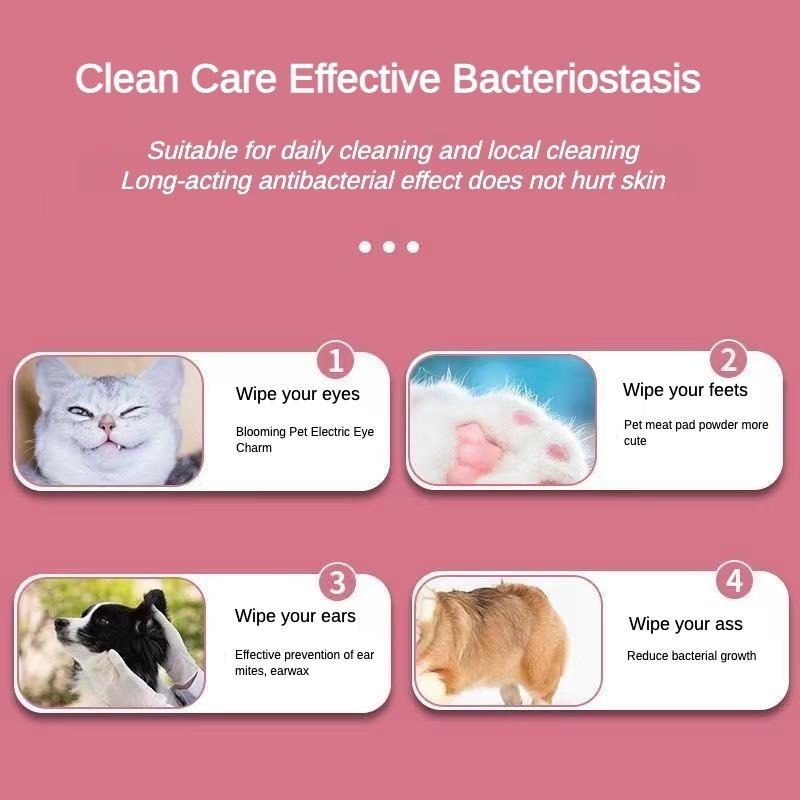 Pet Wipes for Dogs Cats Cleaning Deodorizing Unscented | Eonixor 