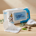 Pet Wipes for Dogs Cats Cleaning Deodorizing Unscented | Eonixor 